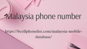 Malaysia phone number