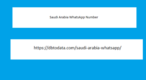 Saudi Arabia WhatsApp Number