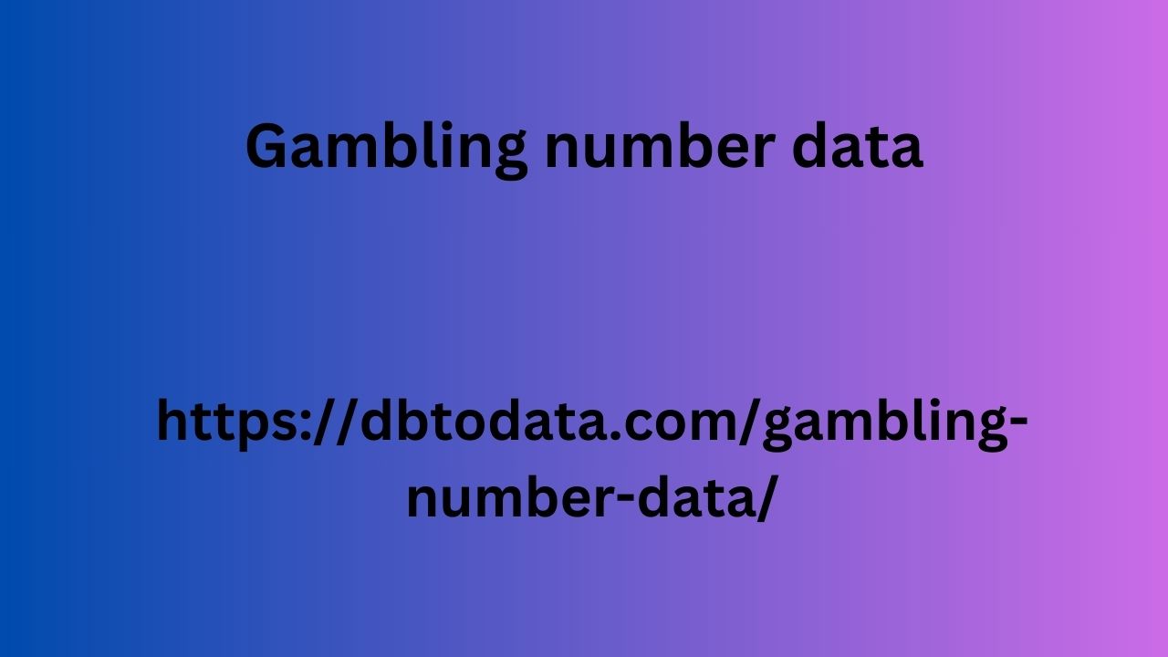 Gambling number data