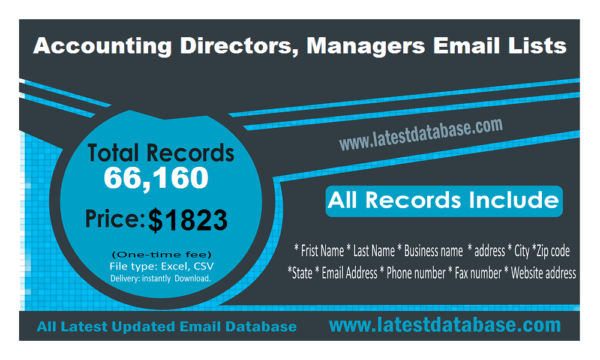 Accounting Directors, Managers Email Lists