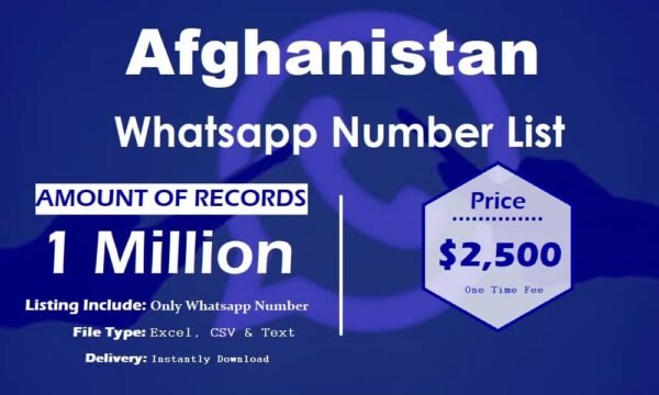 Afghanistan Whatsapp Number Data 3 Million Package