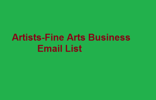 Artists Fine Arts business email list