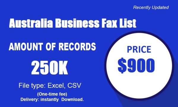 Australia Business Fax List Trial Package