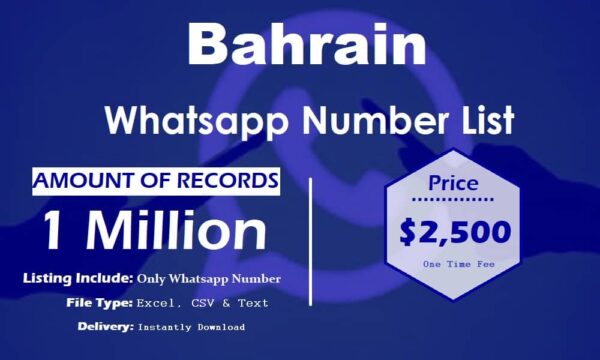 Bahrain Whatsapp Number Data 5 Million Package