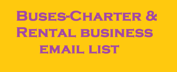 Buses Charter & Rental business email list