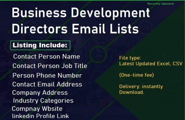 Business Development Directors Email Lists Trial Package