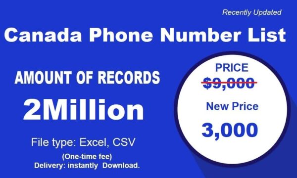 Canada Phone Number Resource 1 Million Package