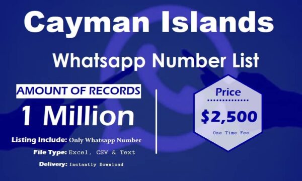 Cayman Islands Whatsapp Number Data 3 Million Package