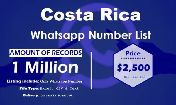 Costa Rica Whatsapp Number Data 3 Million Package