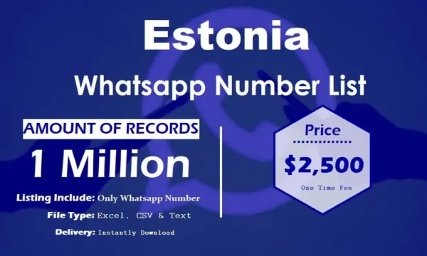 Estonia Whatsapp Number Data 3 Million Package