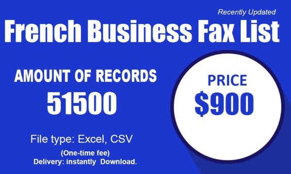 French Business Fax List Trial Package