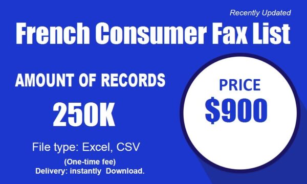 French Consumer Fax List Trial Package