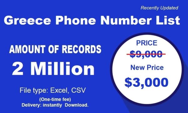 Greece Phone Number Resource 3 Million Package