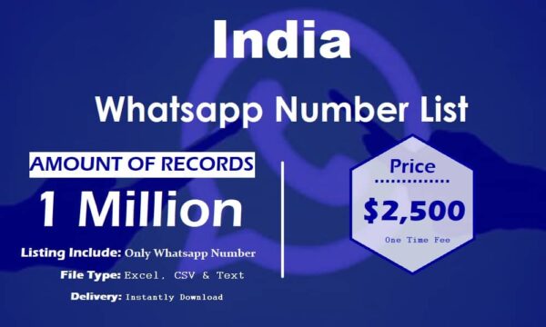 India Whatsapp Number Data 1 Million Package