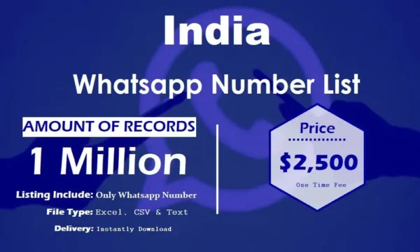 India Whatsapp Number Data 3 Million Package