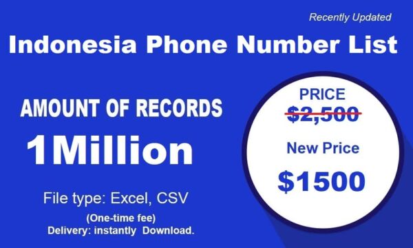 1 Million Full Package Indonesia Phone Number Resource