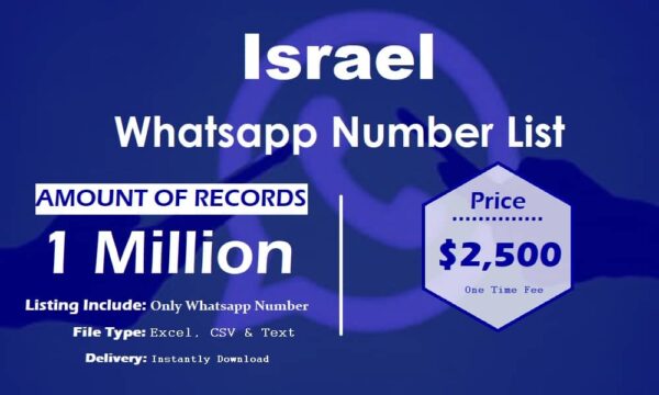 Israel Whatsapp Number Data 5 Million Package