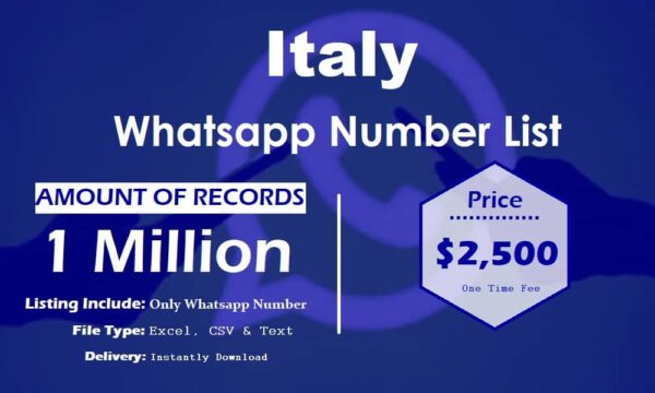 Italy Whatsapp Number Data 5 Million Package