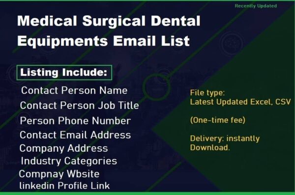 Medical Surgical Dental Equipments Email List