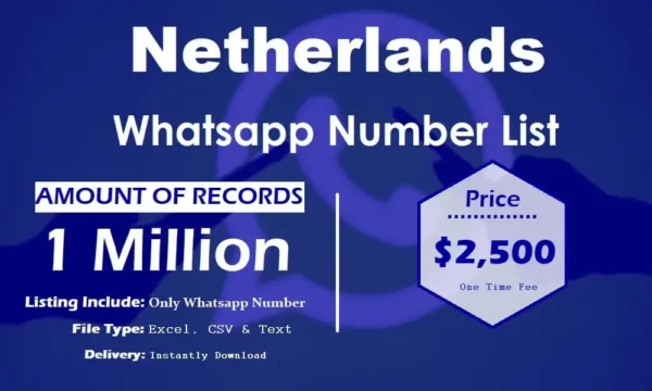 Netherlands Whatsapp Number Data 5 Million Package