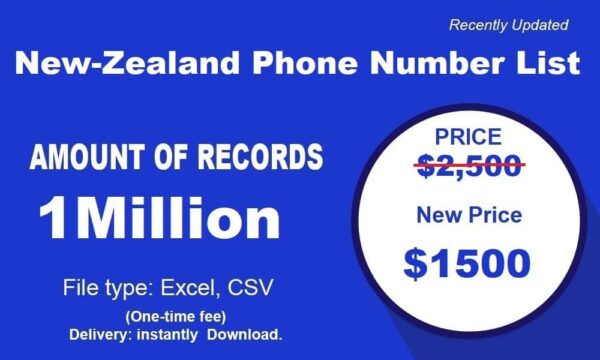 New Zealand Phone Number Resource 1 Million Package