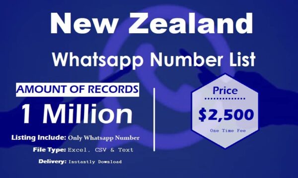 New Zealand Whatsapp Number Data 1 Million Package