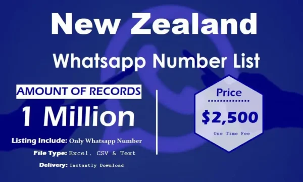 New Zealand Whatsapp Number Data 50K Package