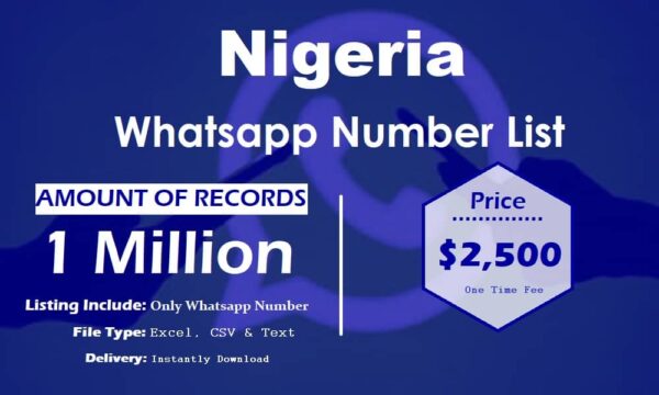 Nigeria Whatsapp Number Data 1 Million Package