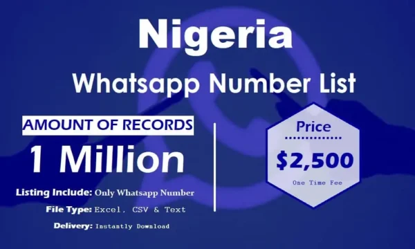 Nigeria Whatsapp Number Data 500K Package