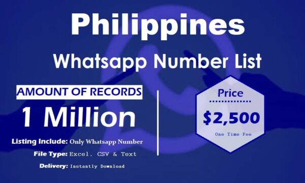 Philippines Whatsapp Number Data 5 Million Package