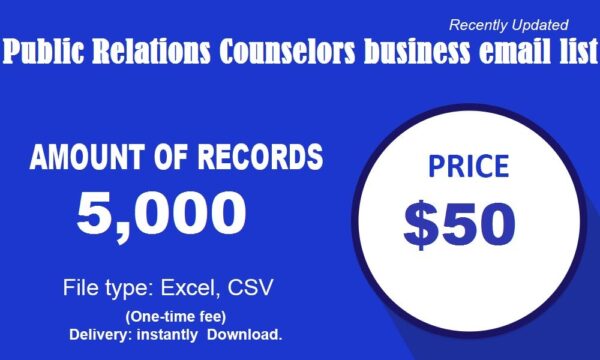 Public Relations Counselors Business Email List