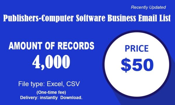 Publishers-Computer Software Business Email List