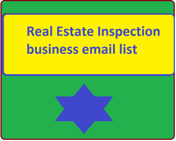 Real Estate Inspection Business Email List