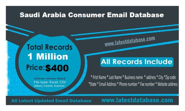 Saudi Arabia Consumer Email List