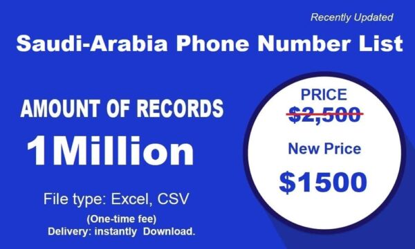 Saudi Arabia Phone Number Resource 1 Million Package