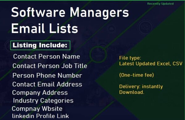 Software Managers Email Lists Trial Package