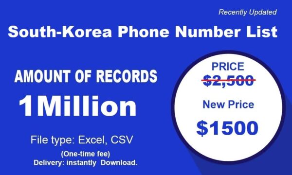 1 Million Full Package South-Korea Phone Number Resource