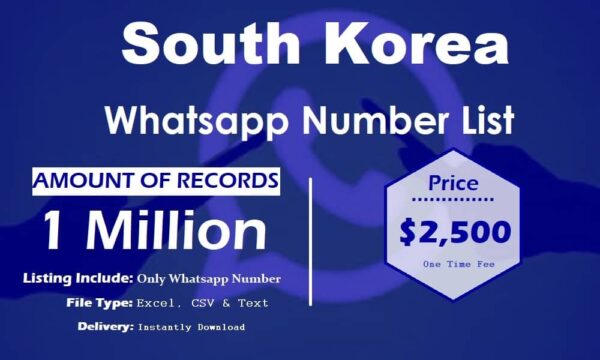 South Korea Whatsapp Number Data 3 Million Package