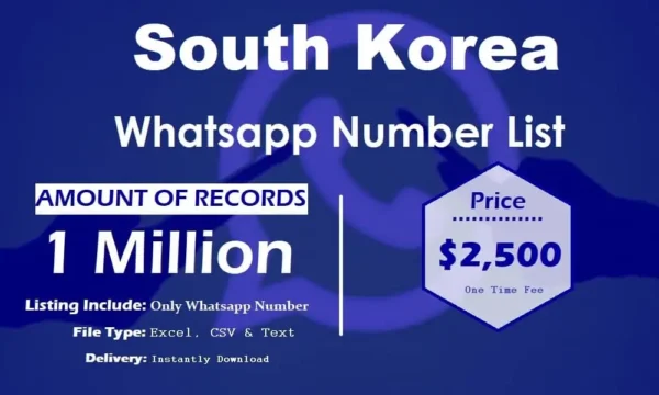 South Korea Whatsapp Number Data 500K Package