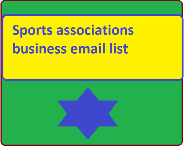 Sports associations business email list