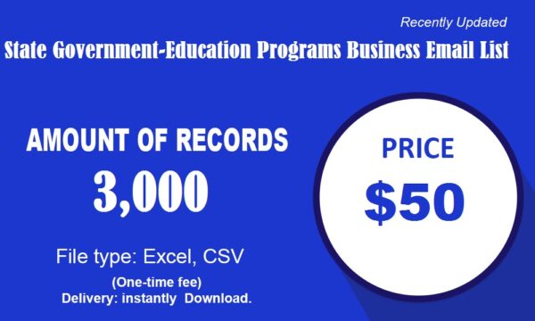 State Government-Education Programs Business Email List