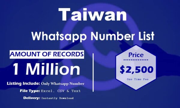 Taiwan Whatsapp Number Data 1 Million Package