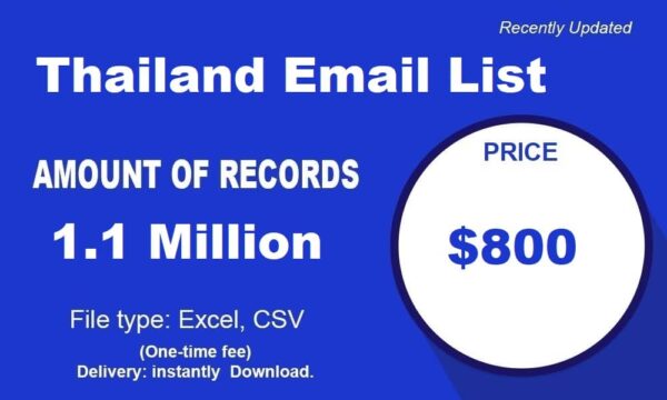 Thailand Consumer Email List