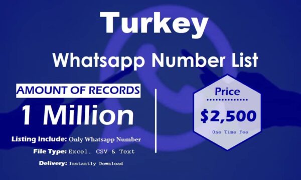 Turkey Whatsapp Number Data 5 Million Package