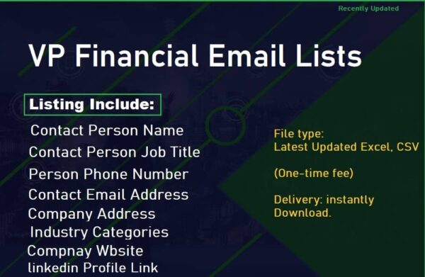 VP Financial Email Lists Trial Package