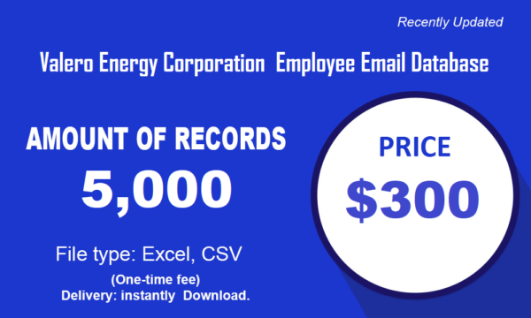 Valero Energy Corporation  Employee Email List